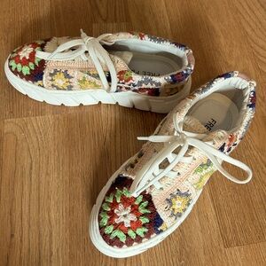 Free People Crotchet Platform Sneakers